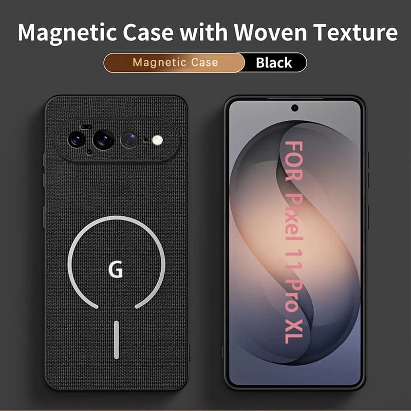 Custodia Magnetica in Pelle a Griglia di Lusso per Google Pixel 11 10 9 Pro XL 8 7 Pro 10A 9A 8A 7A con Ricarica Wireless MagSafe