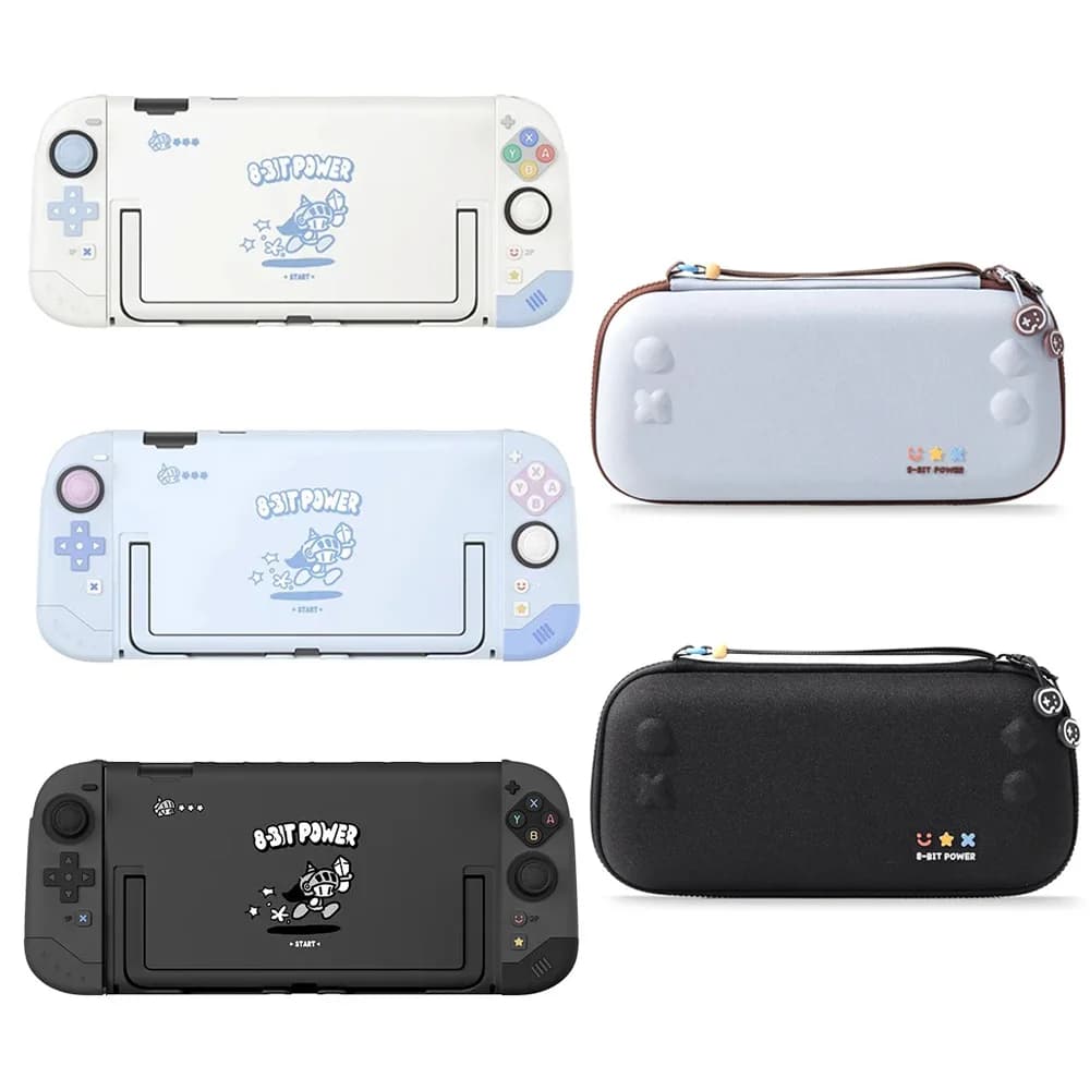 Custodia Protettiva Little Knight per Switch 2 - 8-Bit Power Pixel Adventure, Guscio Staccabile con Cover in Silicone per Joy-Con
