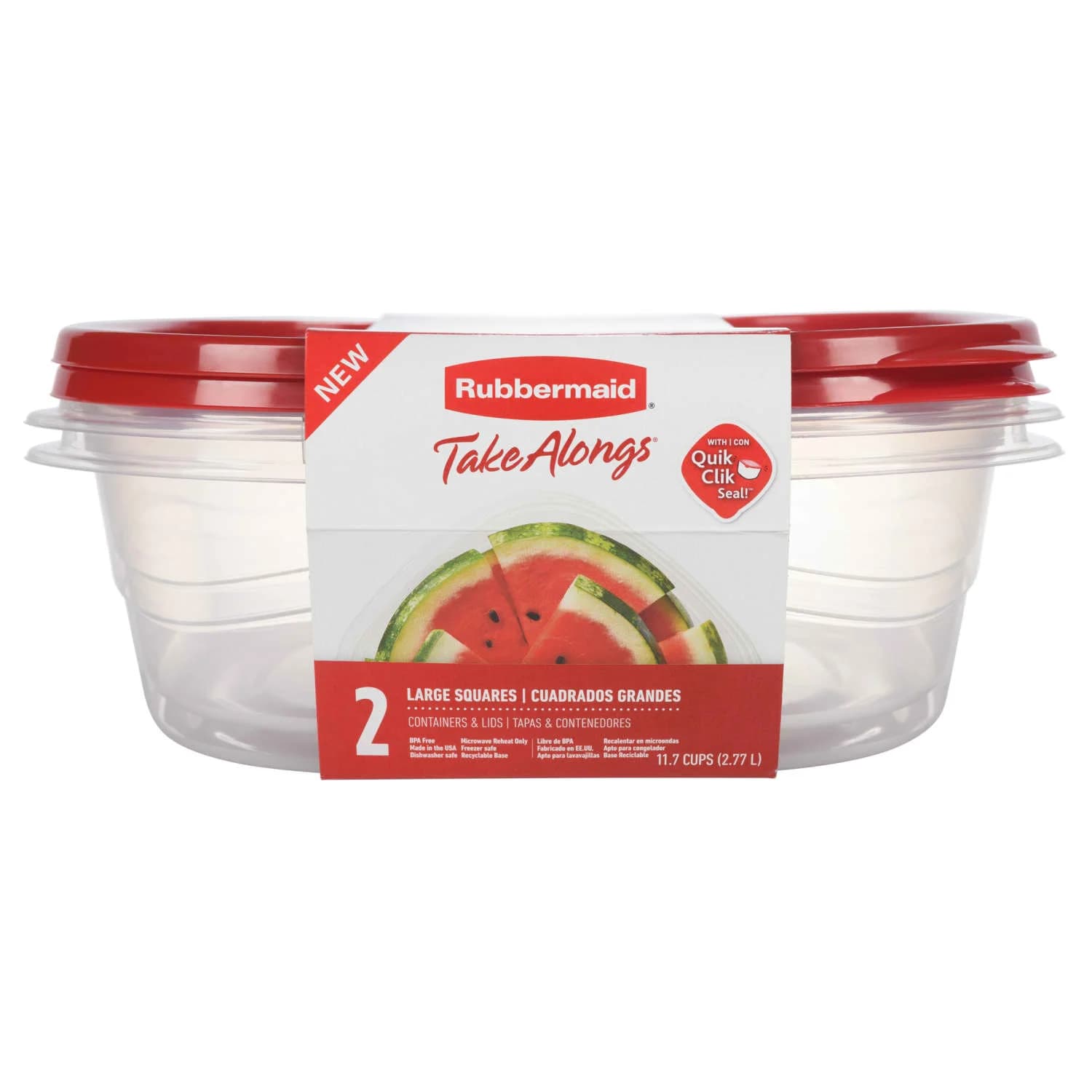 Contenitori per Alimenti Rossi da 11.7 oz, Set da 2, Set da Asporto Ermetico