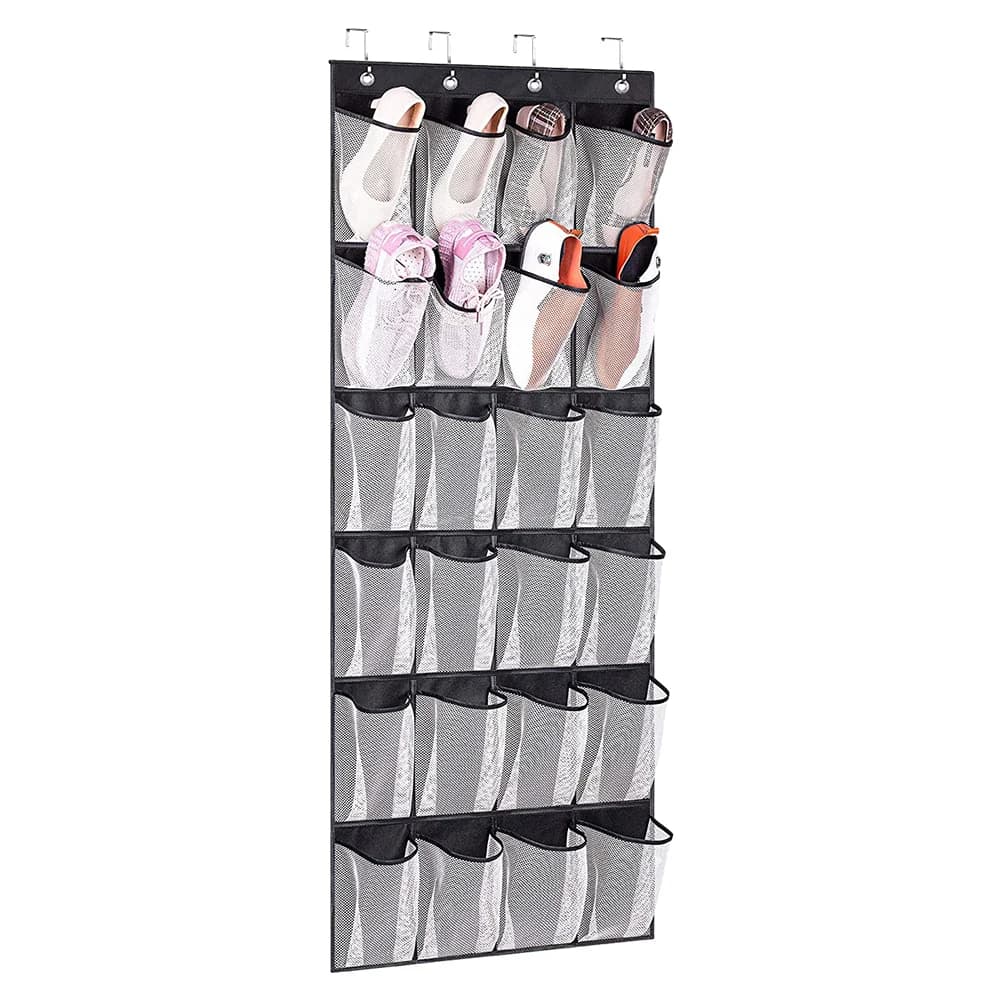 Borsa per appendere la porta a 24 griglie, borsa per riporre le scarpe, borsa per appendere le scarpe con griglia multistrato