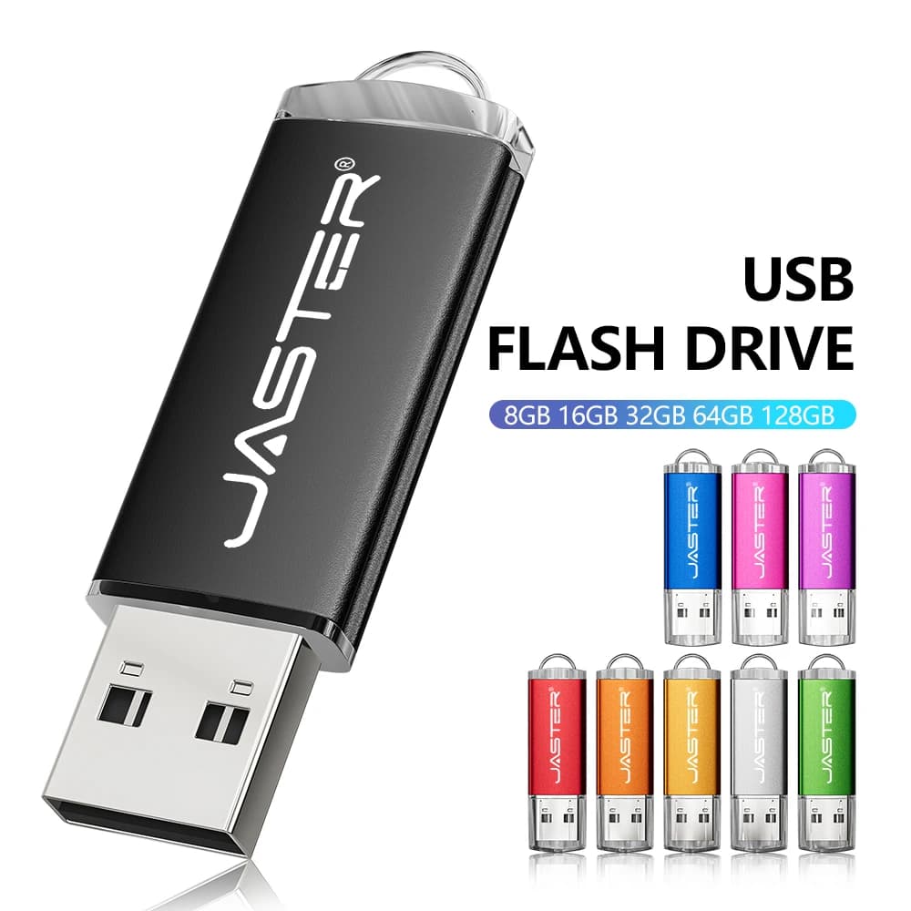 JASTER USB Chiave a forma Pendrive Memory Stick in metallo 4GB 8GB 16GB 32GB 64GB Chiavetta USB Pen Drive Flash USB Disco Pen Drive