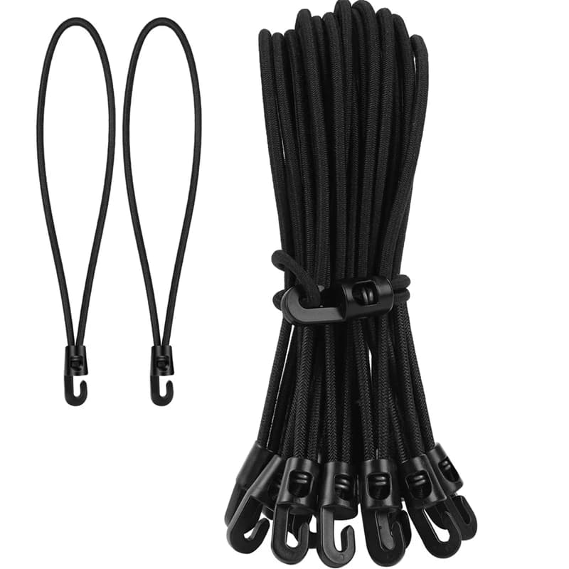 AD33 HOT elastic cable with hooks, pack of 20 expanders with hooks, 25 cm, multifunctional curtain, for curtains, nets, camping