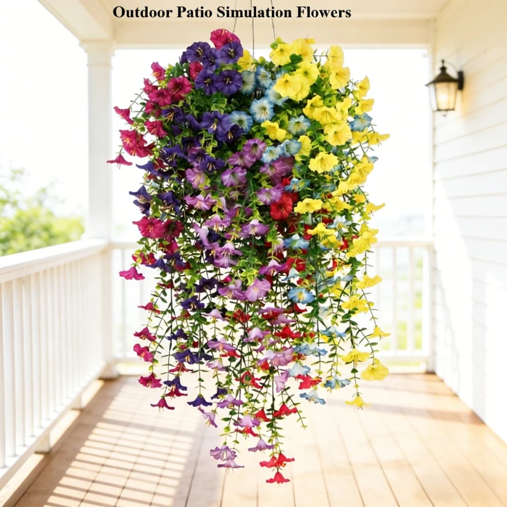 Fiore artificiale Nuovi fiori e piante artificiali appese Decorazione pasquale 2025 Decorazione della stanza resistente ai raggi UV e realistica Matrimonio
