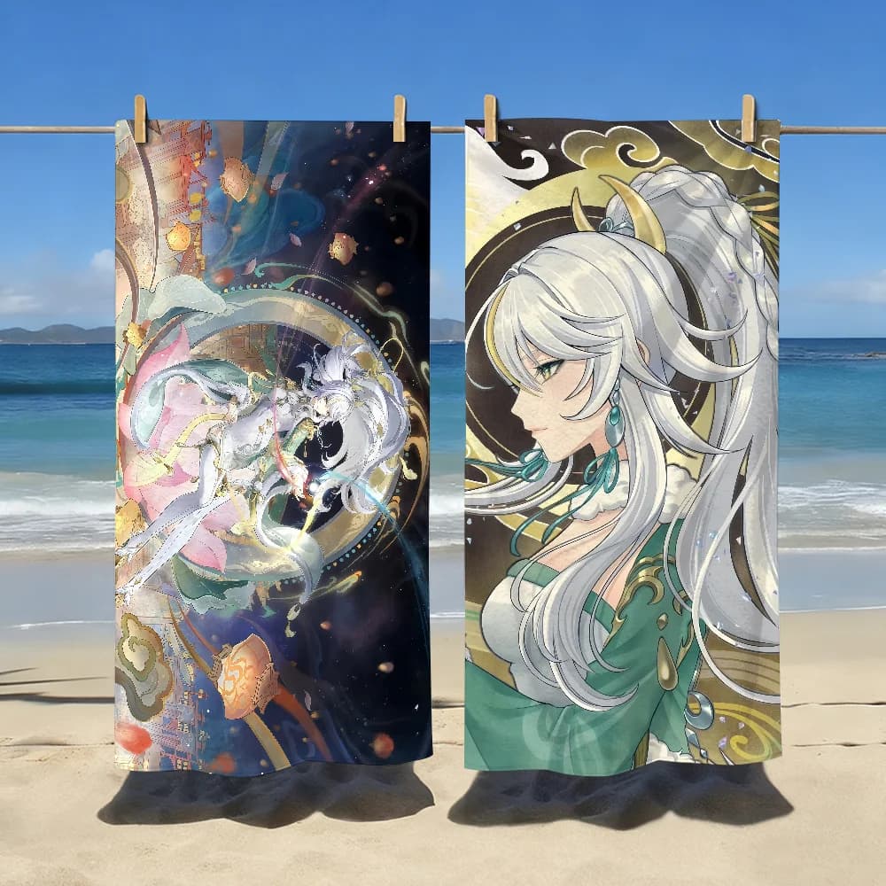 Asciugamano Zibai Game Wuthering Waves, morbido, ideale come regalo per viaggi, palestra, doccia, campeggio, sport, ad asciugatura rapida, grande, per la spiaggia