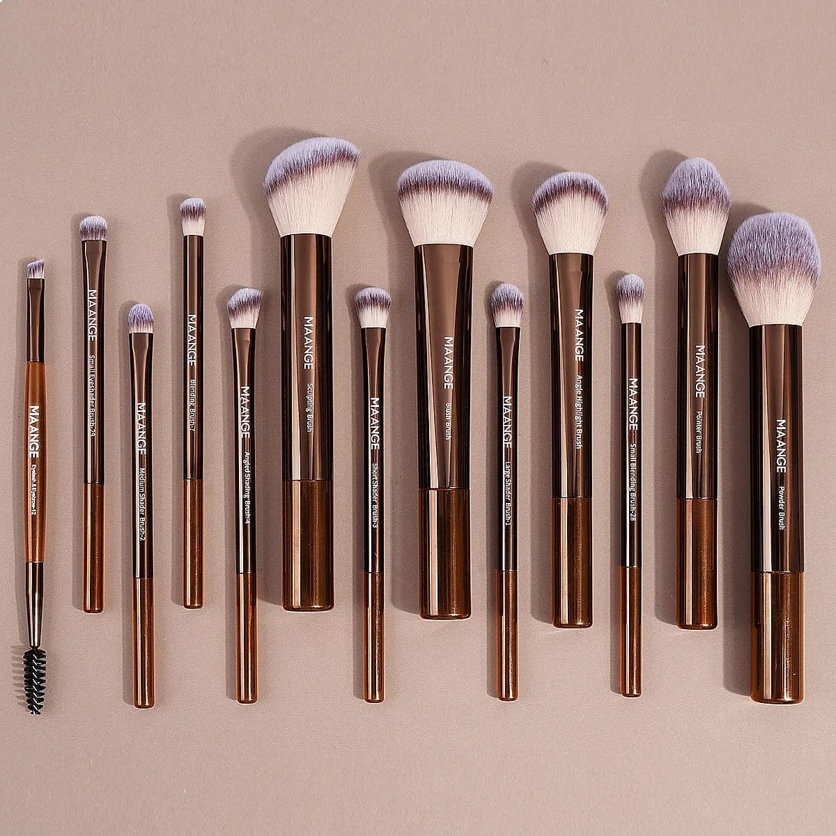 13Pcs Makeup Brush Set Foundation Concealer Powder Eyeshadow Blush Kabuki Blending Cosmetic Tools