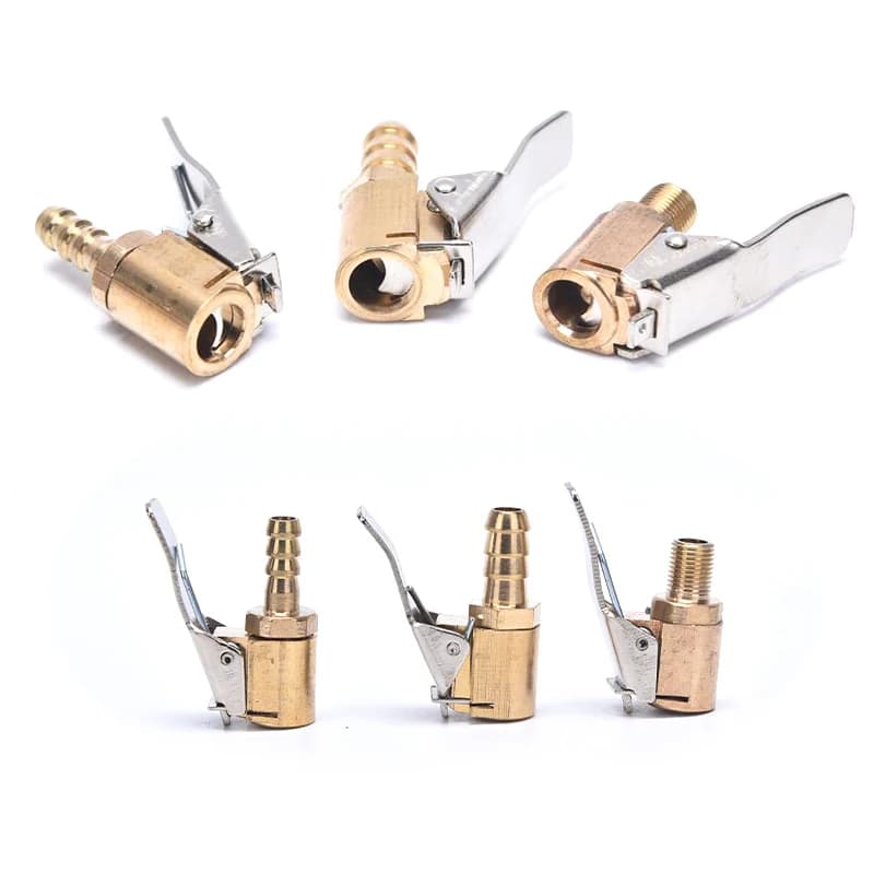 Adattatore per ugello filettato per pompa d'aria per auto, connettore per clip per valvola testa di gonfiaggio per pneumatici per camion