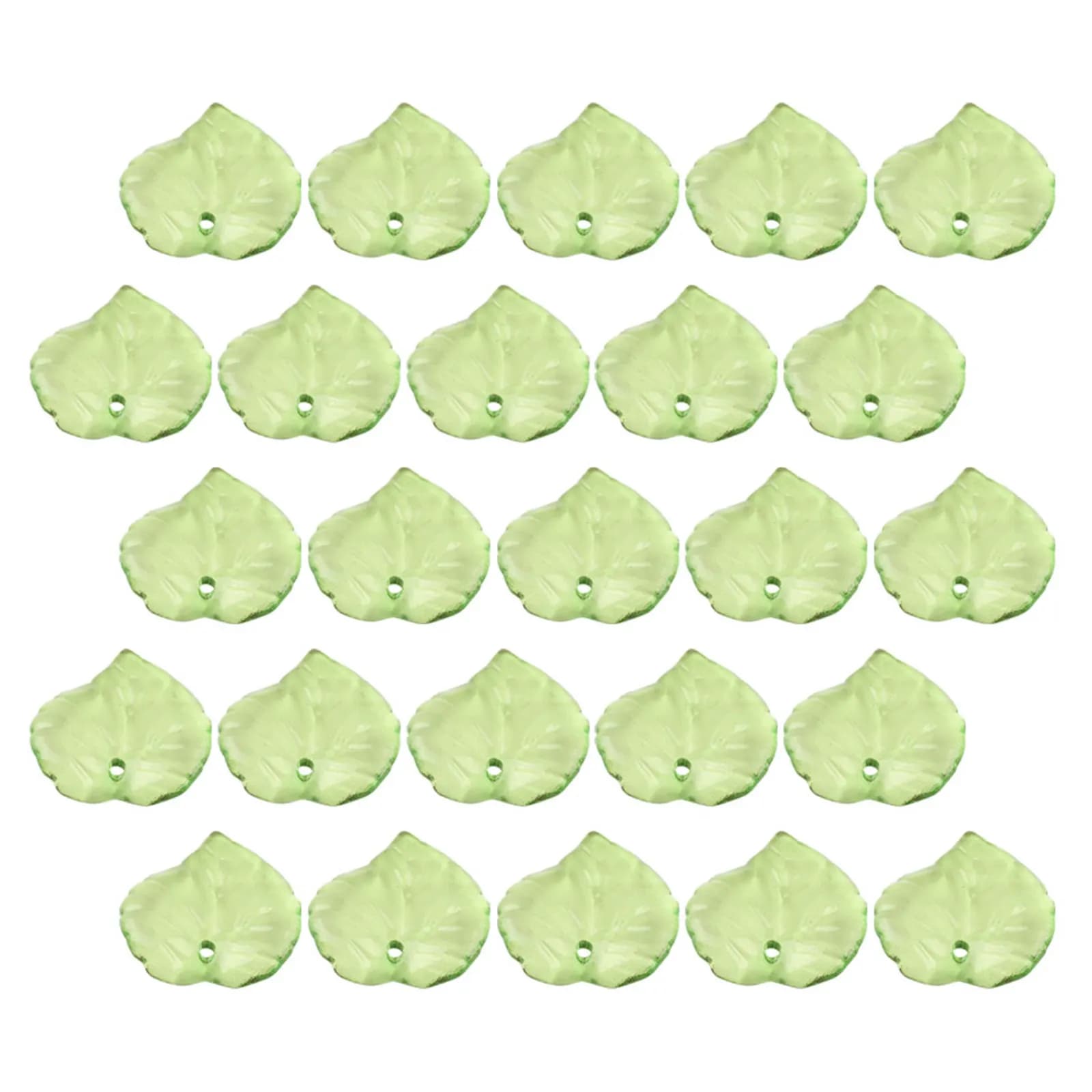 200Pcs Green Leaf Pendants Acrylic Dangle Charms Lightweight Hypoallergenic for DIY Jewelry Making Necklace Bracelet Ear Hanging