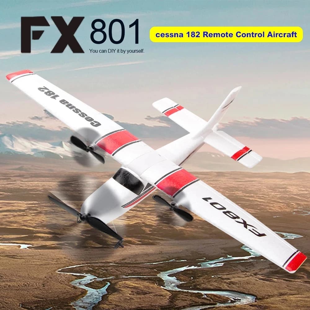 Remote Controlled Aircraft EPP Foam FX801 RC 2.4G 2CH RTF - Fixed-wing folding toys for outdoor games