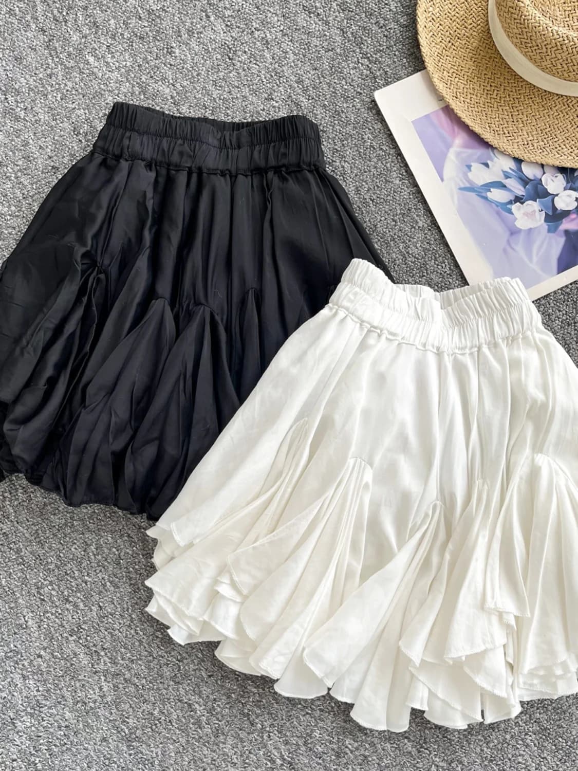 Pure Desire Summer Fashion Gonna a vita alta asimmetrica con orlo in pizzo per donna, stile coreano, per il commuting, modello A-Line