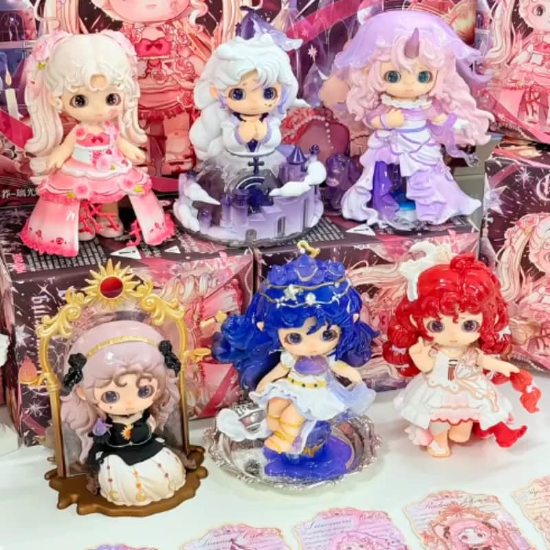 Disponibile Originale HEYONE Serie Banchetto Notturno in Vetro di Grano Saraceno Blind Box Statuetta Kawaii Fatta a Mano Ornamento da Scrivania Regalo per Ragazze