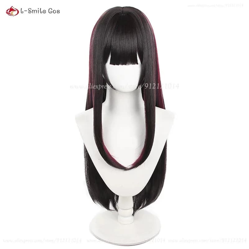 Gioco HSR Sparkle Cosplay 80 cm lungo marrone evidenziato dritto capelli sintetici resistenti al calore parrucche di Halloween + cappuccio per parrucca