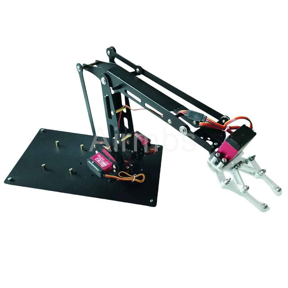 Artiglio meccanico del manipolatore del braccio del robot per palletizzazione Big Load 4 DOF con servomotori digitali da 25 kg Base rotante a 360 gradi per Arduino
