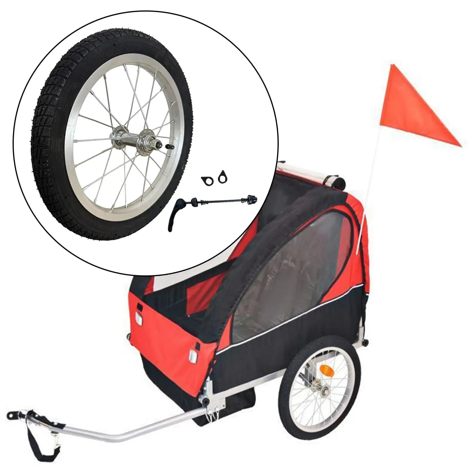 Ruota Professionale per Rimorchio Bicicletta Facile da Installare, Antiscivolo con Piastra a Gancio per Uso con Rimorchio Bici