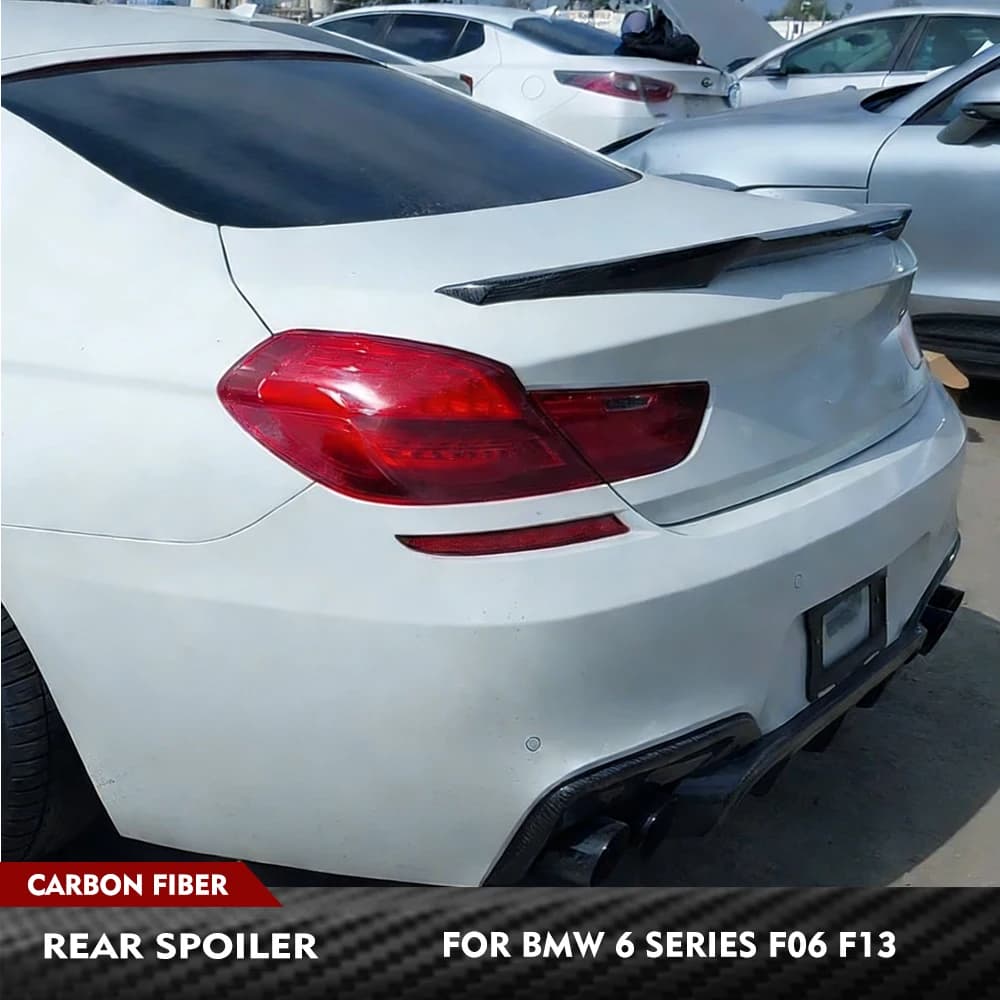 Spoiler Posteriore in Fibra di Carbonio per BMW Serie 6 F06 F13 640i 650i M Sport M6 2012-2018, Spoiler per Bagagliaio FRP