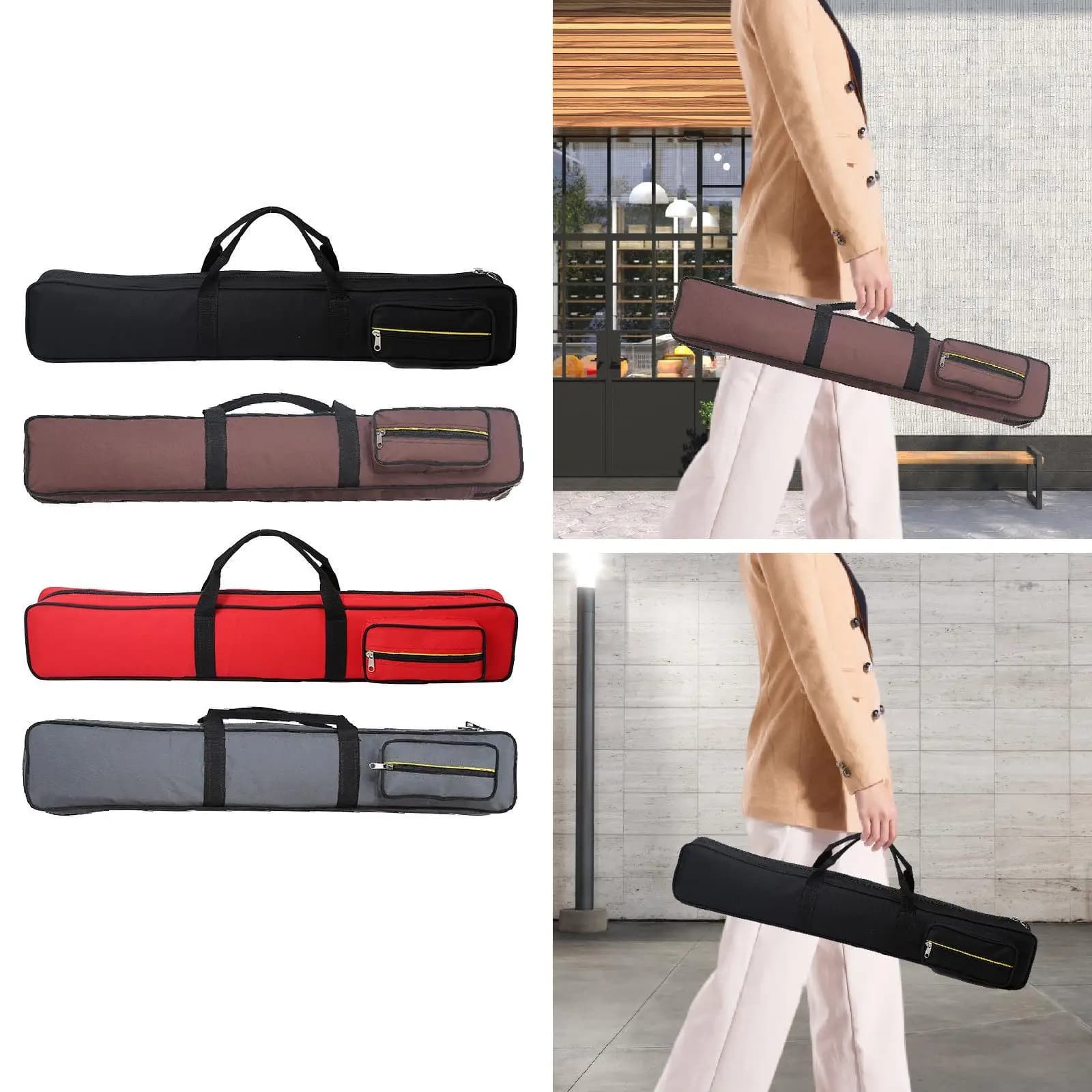 Custodia per stecca da biliardo 1/2 Custodia per stecca da biliardo per snooker Custodia compatta antigraffio per stecca da biliardo Borsa per il trasporto Custodia per stecca da biliardo