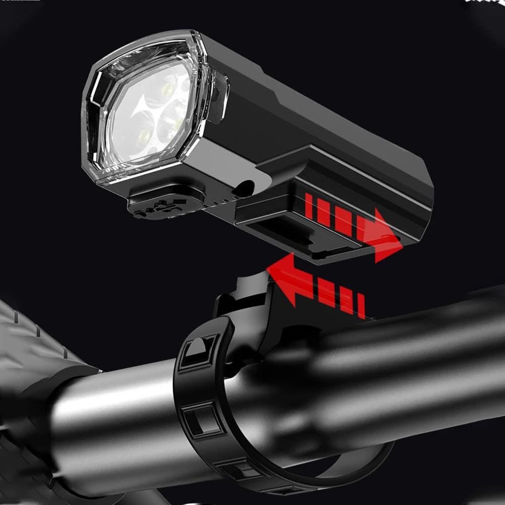 Luce Anteriore LED per Bicicletta Super Luminosa, Impermeabile, Lampada di Sicurezza per Bici, Faro Dimmerabile a 3 Livelli per Emergenze