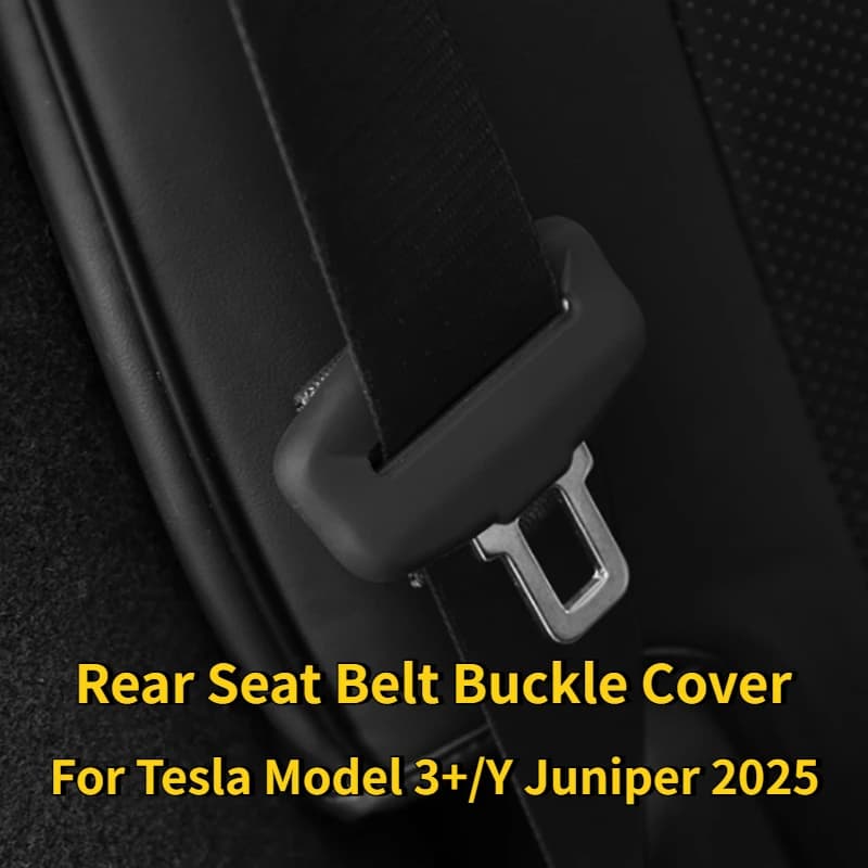 Car Safety Belt Protective Case for Tesla Model Y Juniper 2025 Silicone Belt Cover New Model 3 + Accessories