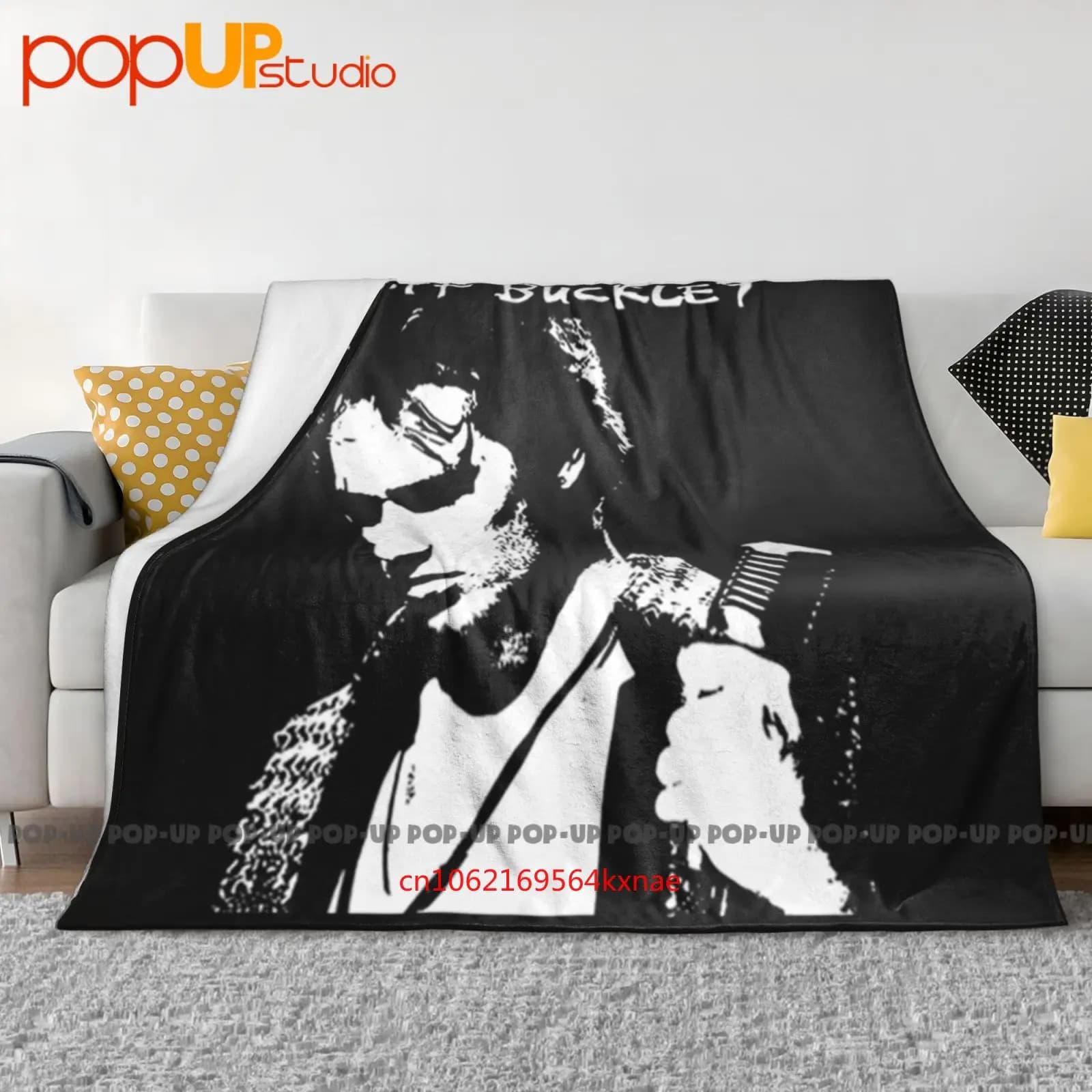 Jeff Buckley anni '90 Coperta ultra morbida in bianco e nero Trapunta Copridivano invernale Copriletto