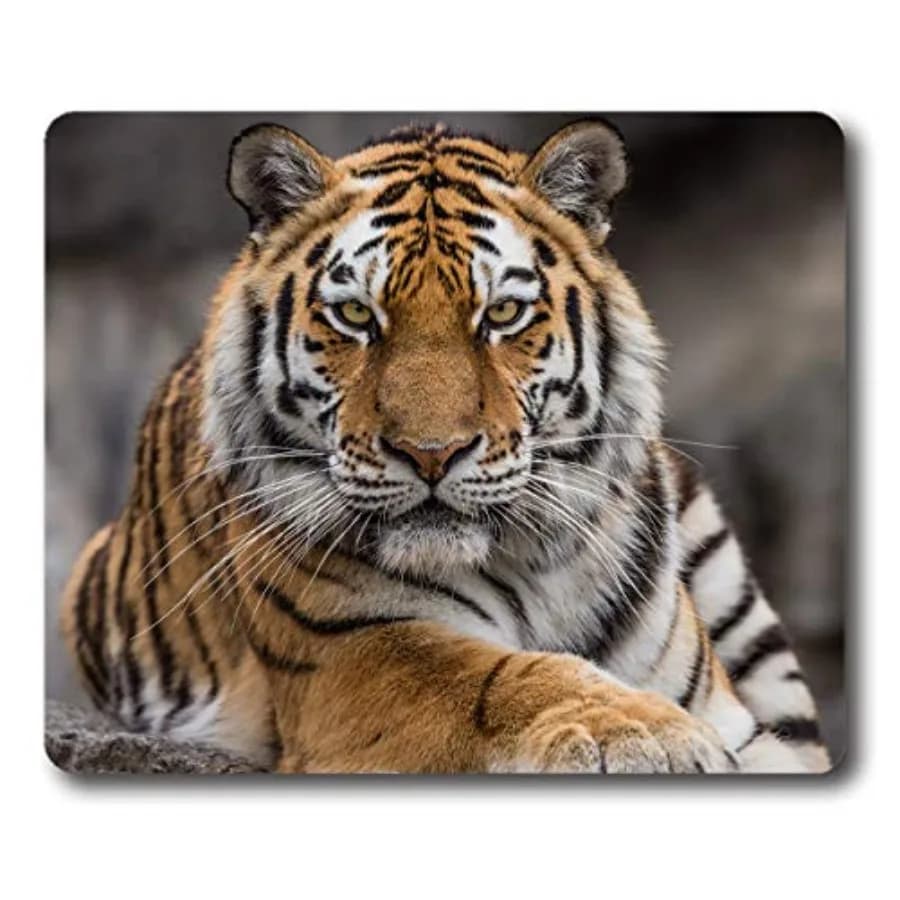 Tappetino per mouse Siberian Tiger Gaming Personality, tappetino per mouse rettangolare in gomma antiscivolo