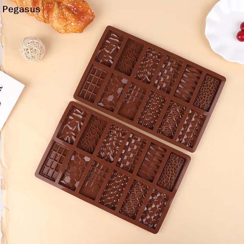 [S]1Pc 12 Cavity Silicone Chocolate Molds Silicone Break Apart Protein and Engery Bar Candy DIY For Baking Cake Decorating Tool