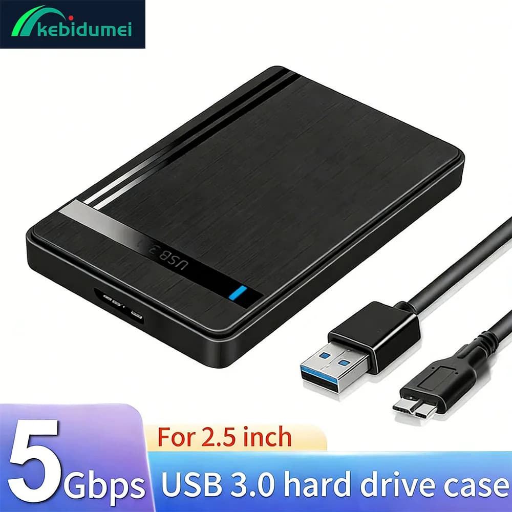 Kebidumei Case per HDD da 2,5 Pollici, Adattatore SATA a USB 3.0, Custodia per Disco Rigido fino a 6TB, Box Esterno per Laptop