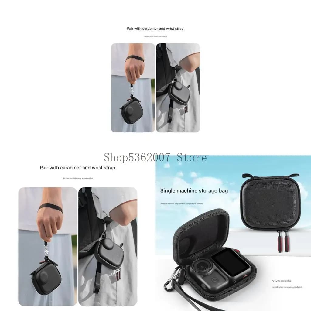Borsa da viaggio con tracolla regolabile per dispositivi Action Mini Camera 40JB