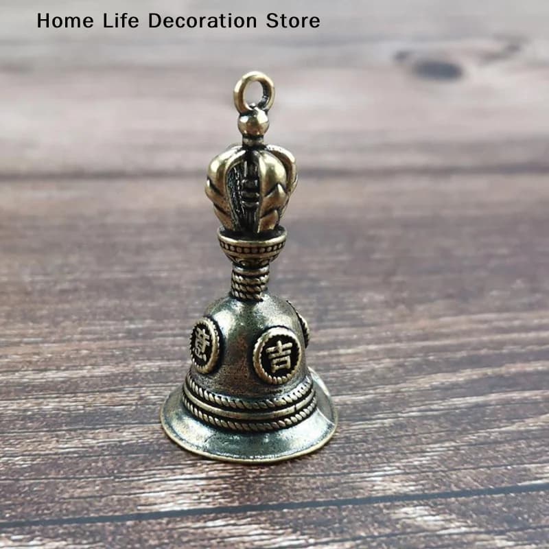 【TG】Tibetan Bronze Bell Antique Bell Christmas Tree Pendant Brass Handicraft Magic Bell Wind Bell Shui Feng Bells For Decoration