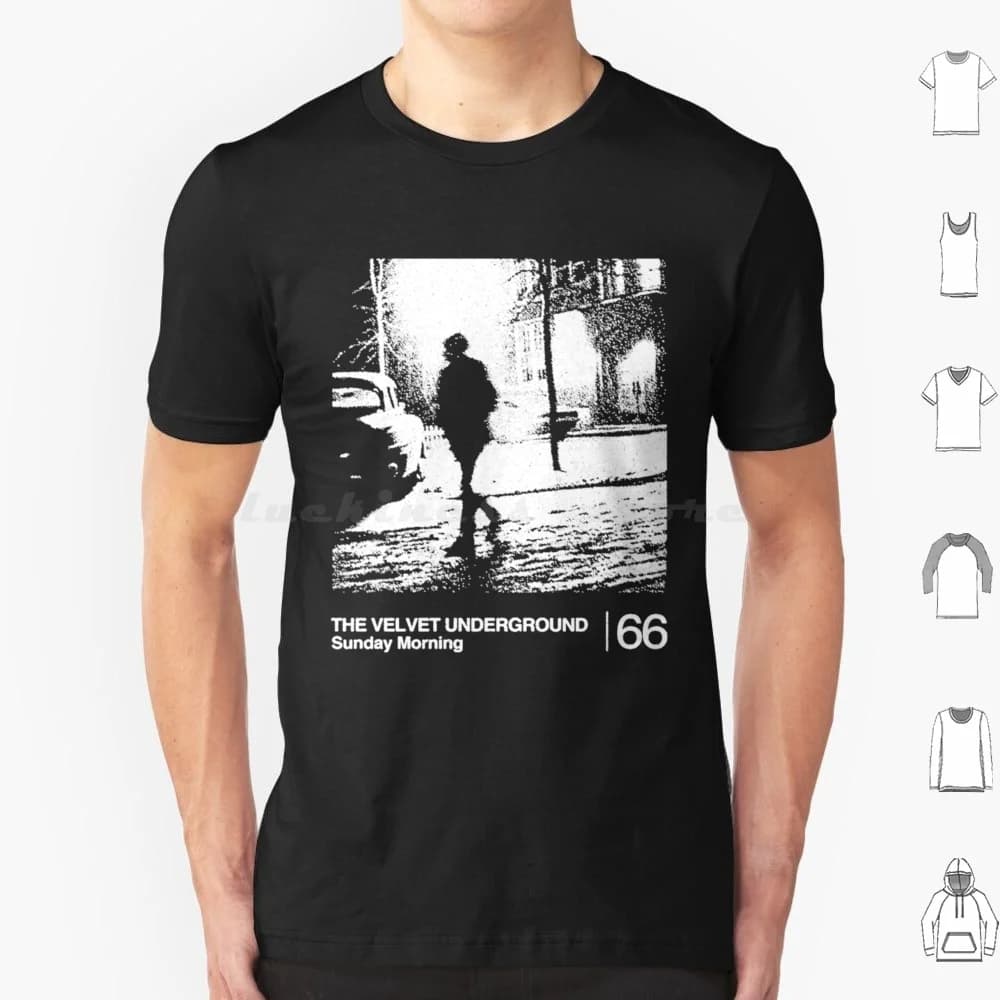 Sunday Morning The Velvet Underground Minimalist Graphic Artwork Design T Shirt in cotone Uomo Donna Stampa fai da te Il velluto