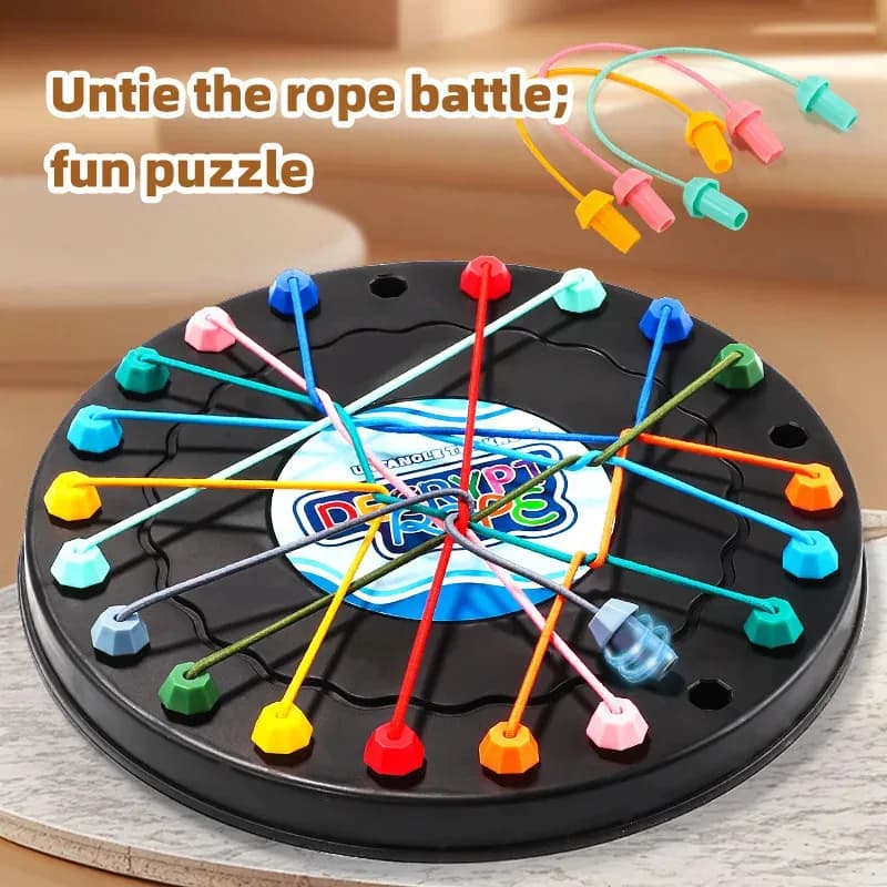 Puzzle con corda intrecciata Gioco rompicapo, nodi IQ Sfida districante e allacciatura Gioco da tavolo giocattolo per l'apprendimento Bel regalo per bambini Adulti
