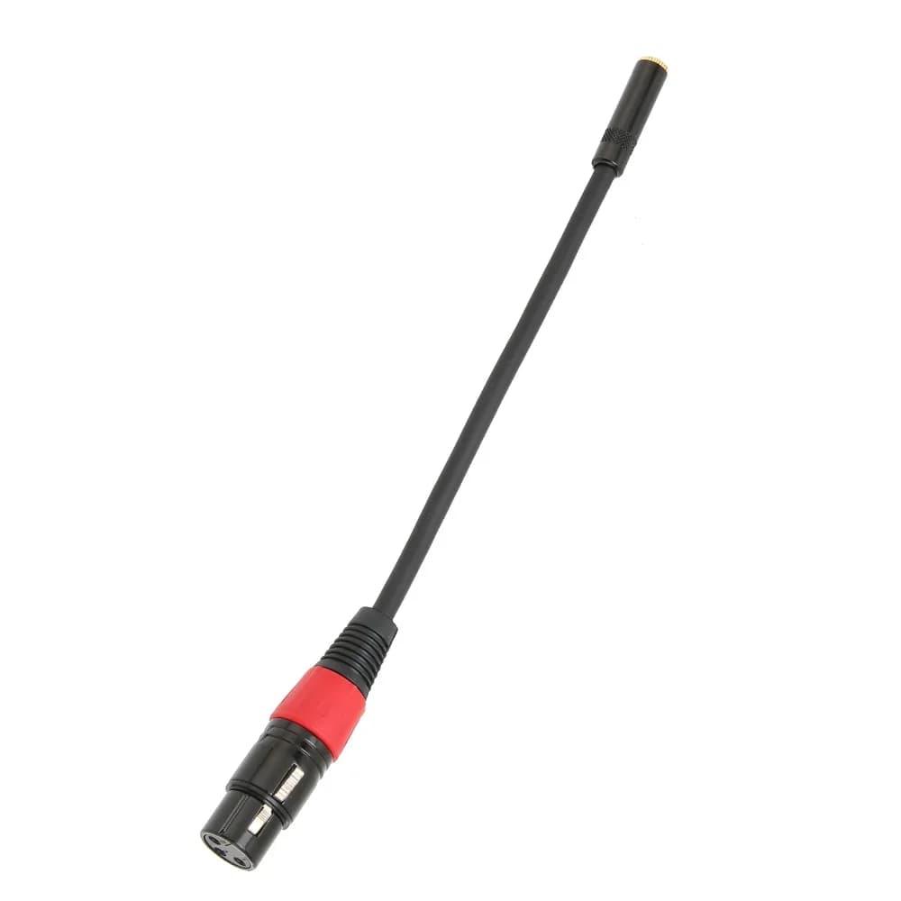 Cavo Femmina da 3,5mm a XLR Femmina, Connettore Mini Jack con Guscio in Metallo, Convertitore per Microfono, Cavo con Anima in Rame, 0,2m