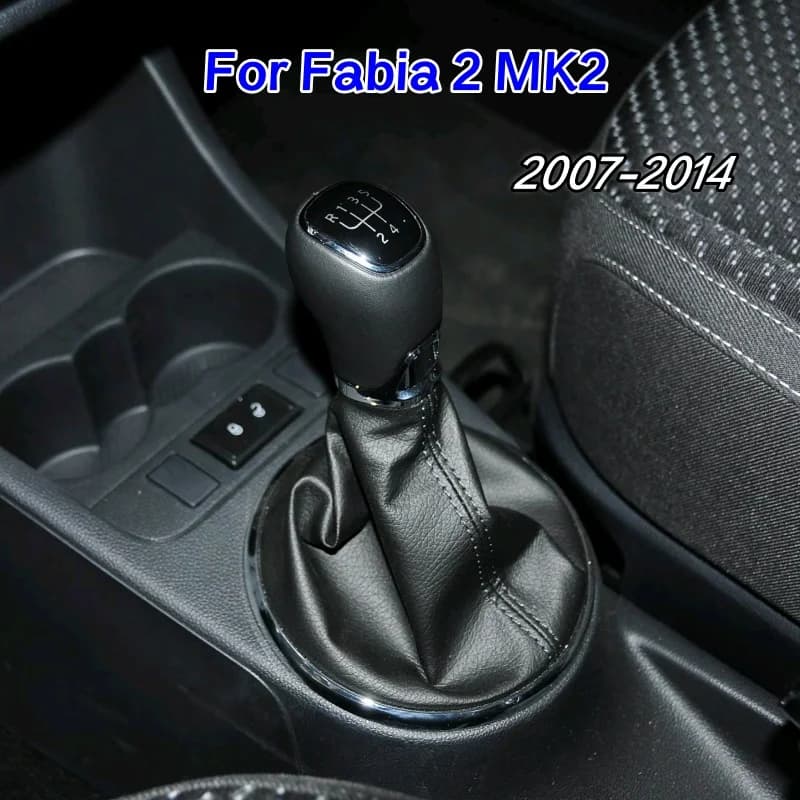 For Skoda Fabia 2 II MK2 Combi Scout 2007-2014 Car Gear Shift Knob Gaitor Boot Cover Case 5 Speed Car Refit Accessory