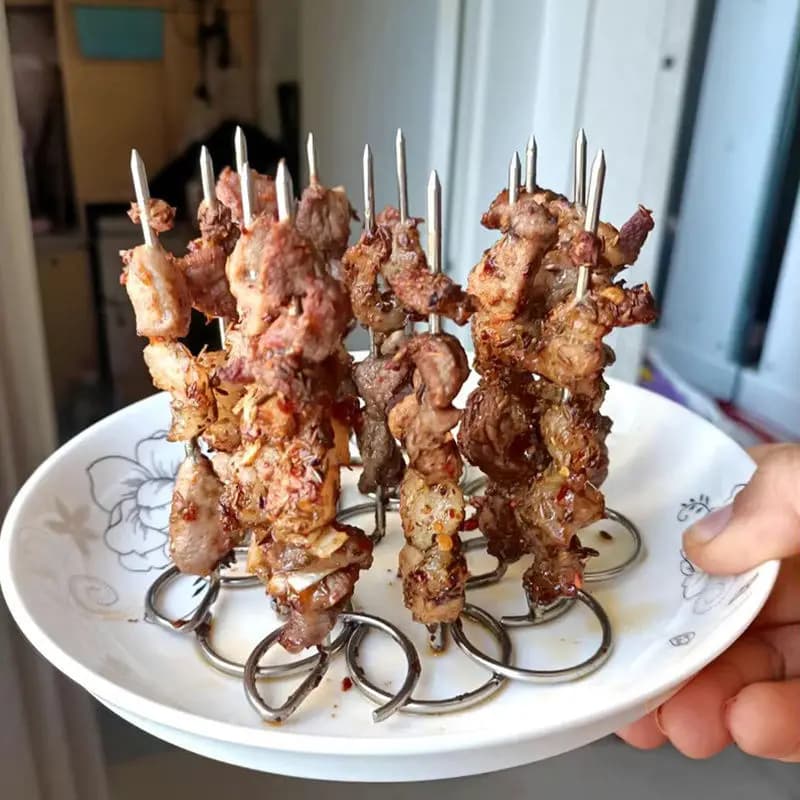 10 pieces stainless steel 304 special oven air fryer for food use oven needle skewer grid vertical universal accessories