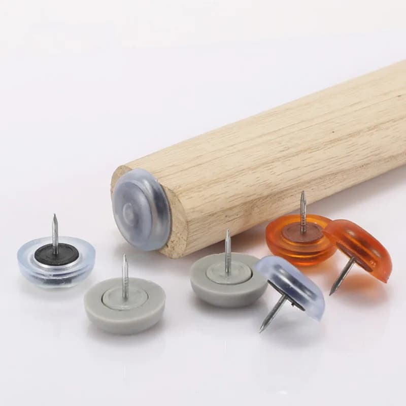 10pcs piedini per mobili in plastica in PVC protezione per unghie sedia a terra gamba pavimento chiodo gomma morbida antiscivolo divano tavolo fondo Pad
