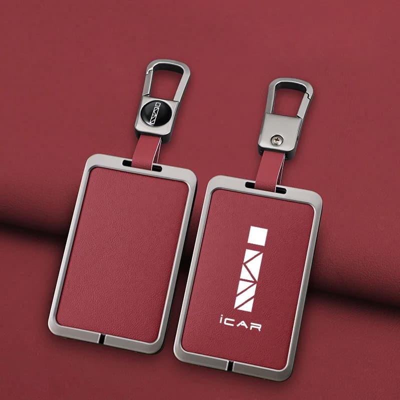 Custodia per chiave auto in lega di zinco per Chery ICAR 03 Icar03, cover decorativa per telecomando con scheda NFC, guscio portachiavi, accessori per fob