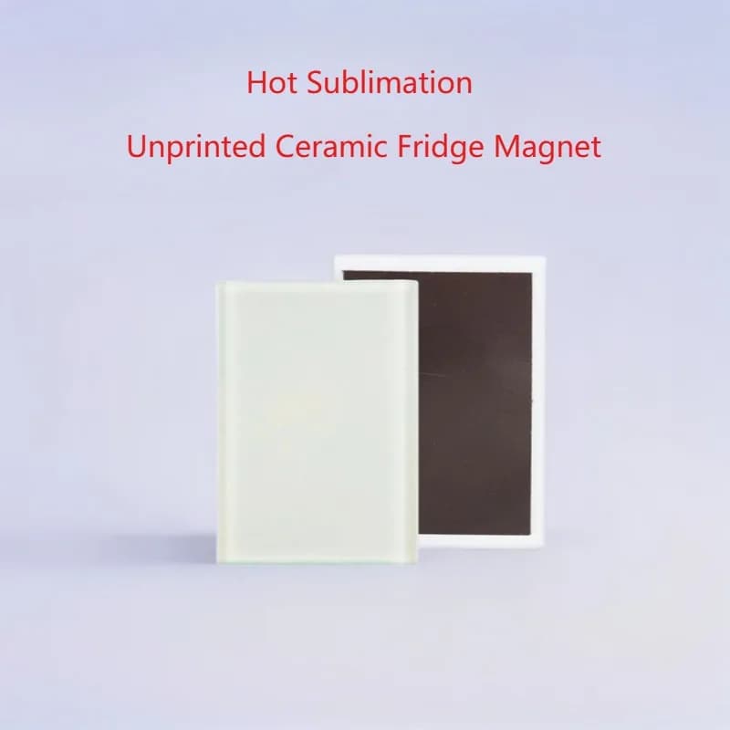 Magnete per Frigorifero in Ceramica per Sublimazione, Adesivo Rettangolare in Porcellana Non Stampato, Materiale Magnetico Morbido per Trasferimento a Caldo