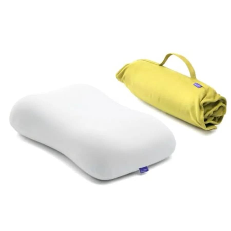 Cuscino da Viaggio Cushion Lab per Sonno Profondo, Cuscino Compatto in Memory Foam per il Collo, Cuscino Portatile per Hotel, Campeggio, Dormire su un Fianco e B