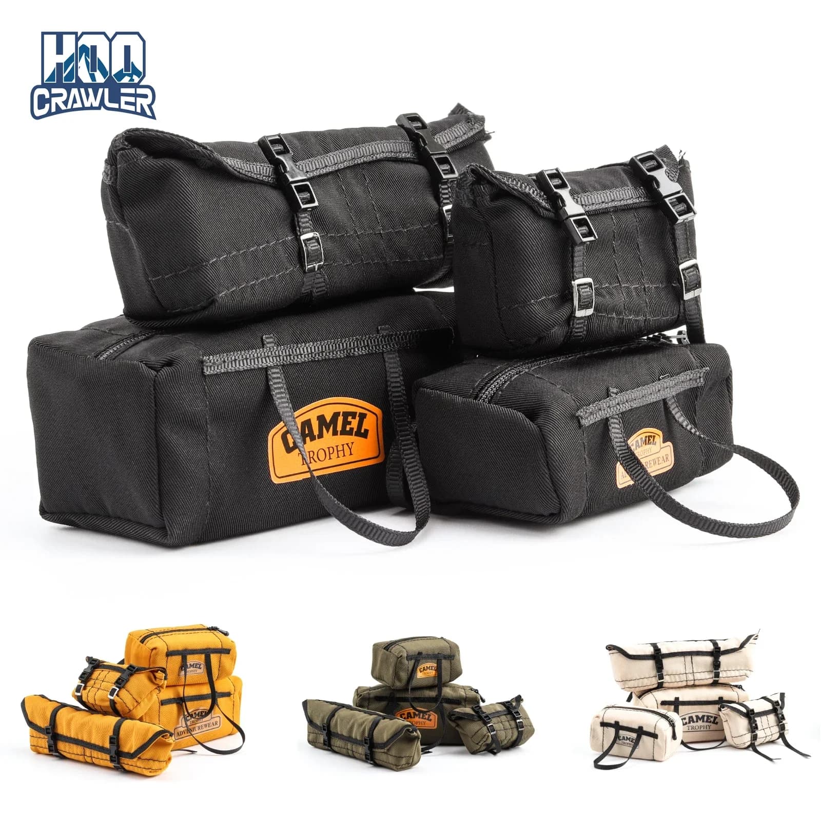 RC Crawler Auto Replica Borsa Simulazione Tetto Borsa da viaggio Decorazione in scala Borsa da viaggio per 1/10 1/16 1/18 SCX10 TRX4 TRX4M WPL