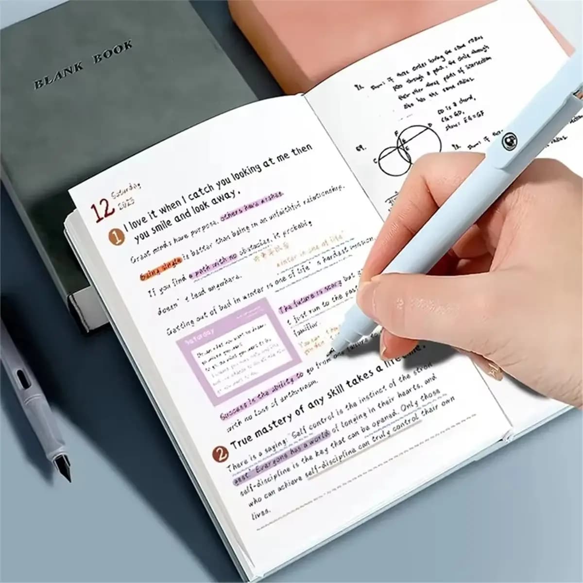 A5 Diary Soft Journal Notebook Thick Stationery 368 Sheet Notepad University Sketchbook Supplies A
