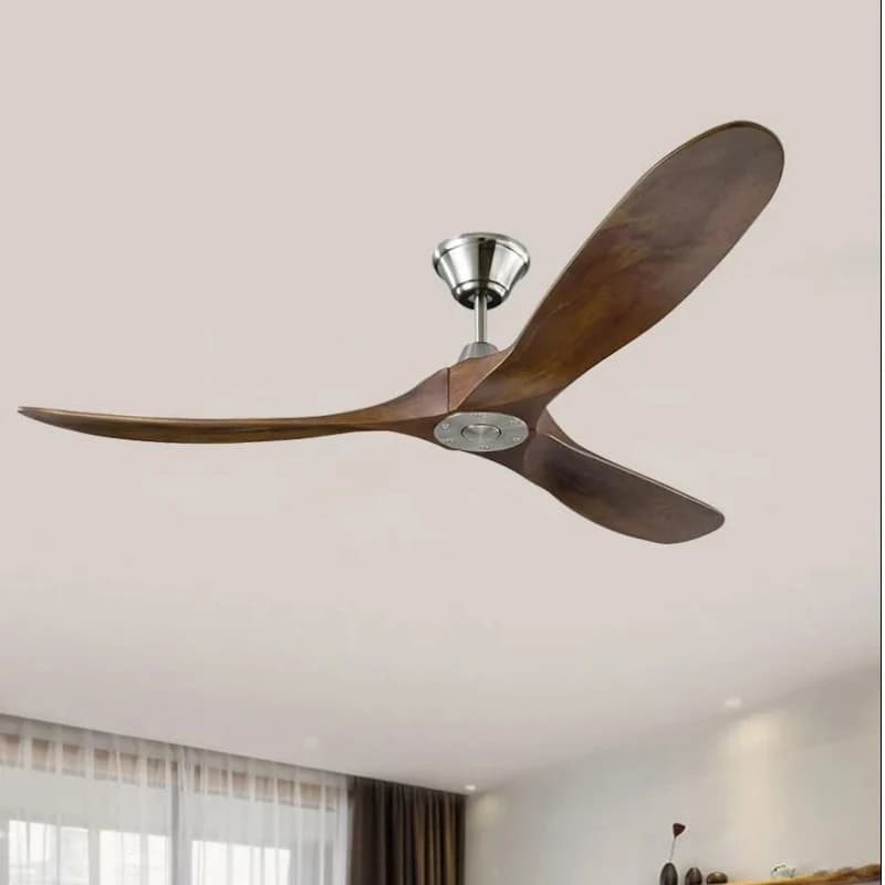 Premium Wooden Hanging Fan 60 70in Reversible Function DC Motor Remote Control Indoor Fan Light