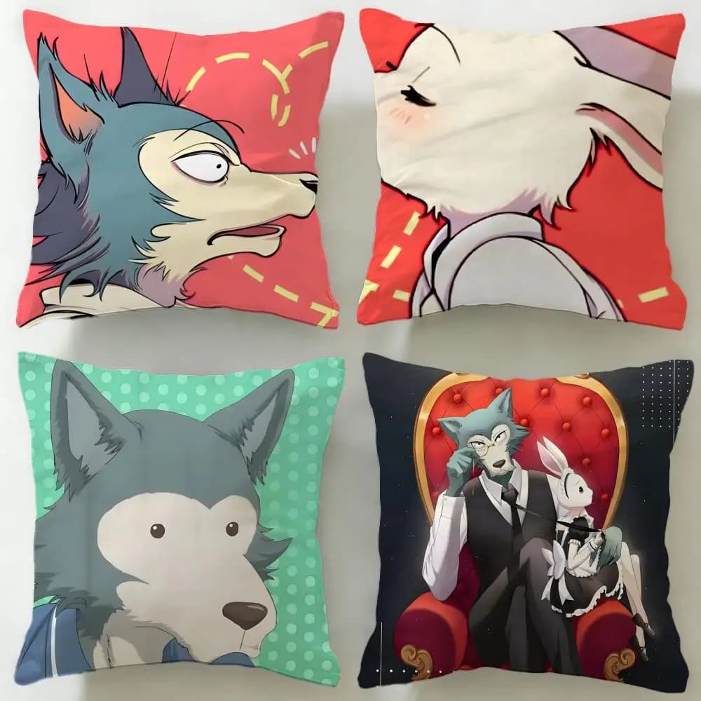 Fodera per cuscino BEASTARS di Drama Anime – Morbida e facile da lavare – Versatile per divano, letto, viaggi e ufficio