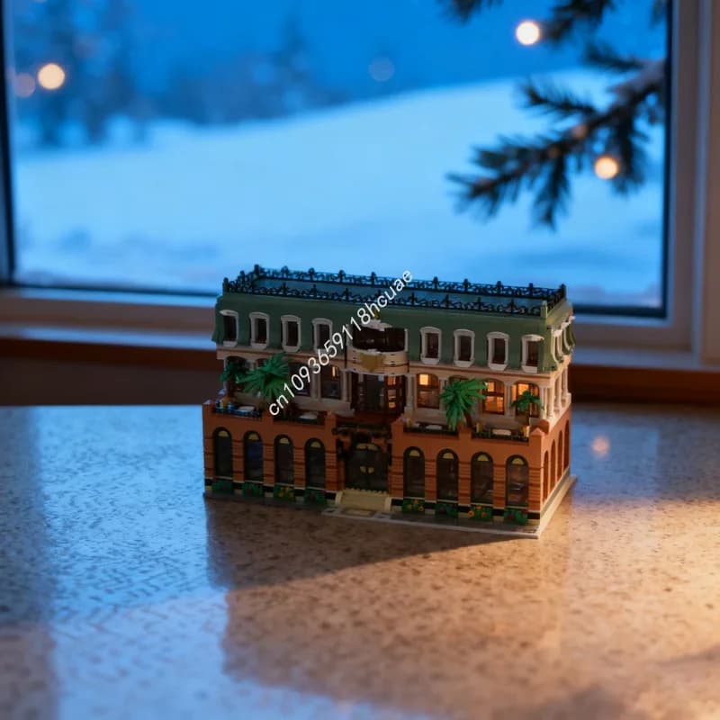4332 Pezzi MOC Grand Studgate Hotel, Modello Modulare in Blocchi da Costruzione, Regalo di Natale, Giocattolo Educativo Creativo Fai-da-Te per Bambini