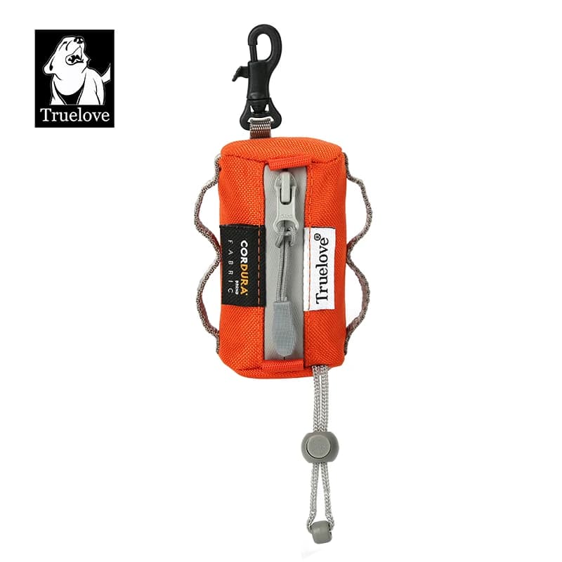 Truelove Dispenser per sacchetti piccoli regolabili per cani da compagnia Porta sacchetti per cacca canina con moschettone adatto a tutte le guinzagli per cani da passeggio TLB2012