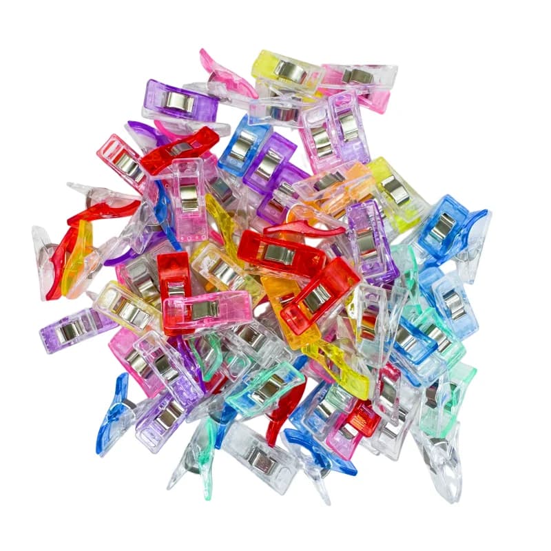 Clip per cucito, clip per quilting, per lavori artigianali, uncinetto, maglieria, strumento per cucire abbigliamento, clip in plastica colorata per cucito e artigianato