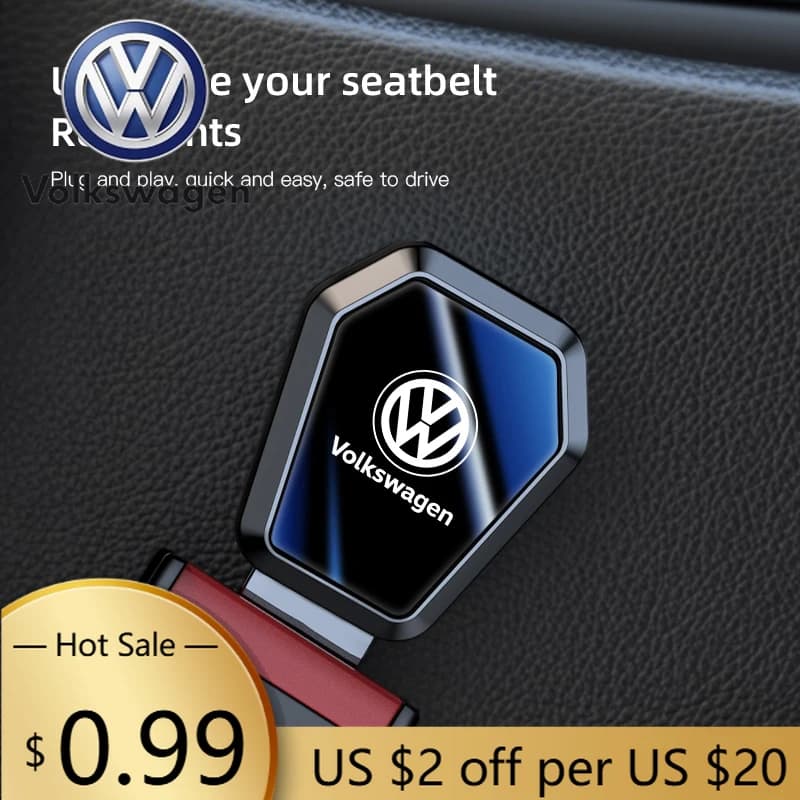 Extension Clip Safety Belt for Auto VOLKSWAGEN VW, Extension for Volkswagen GTI Golf 6 7 8 Polo VW R-Line CC Passat