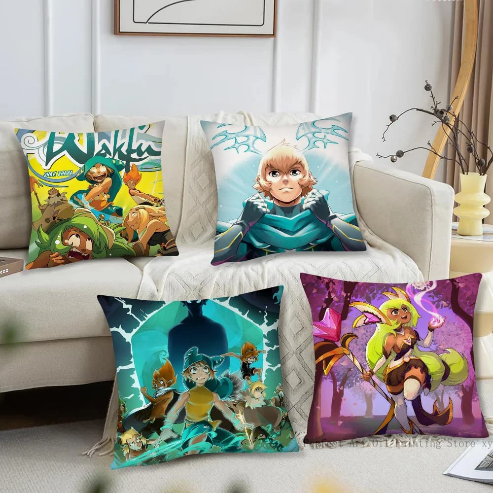 Game W-Wakfu S-Strategy Pillow Case Square Pillow Bedroom Sofa Leisure Comfort Cushion Car Living Room Home Decoration