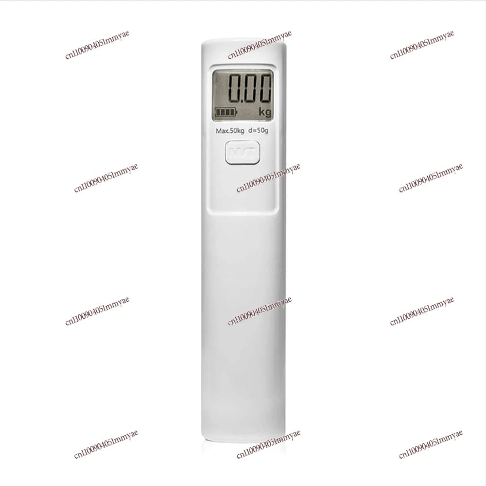 Mini bilancia elettronica portatile da viaggio portatile 50 kg Display LCD ad alta definizione Bilancia per bagagli con generazione di energia manuale