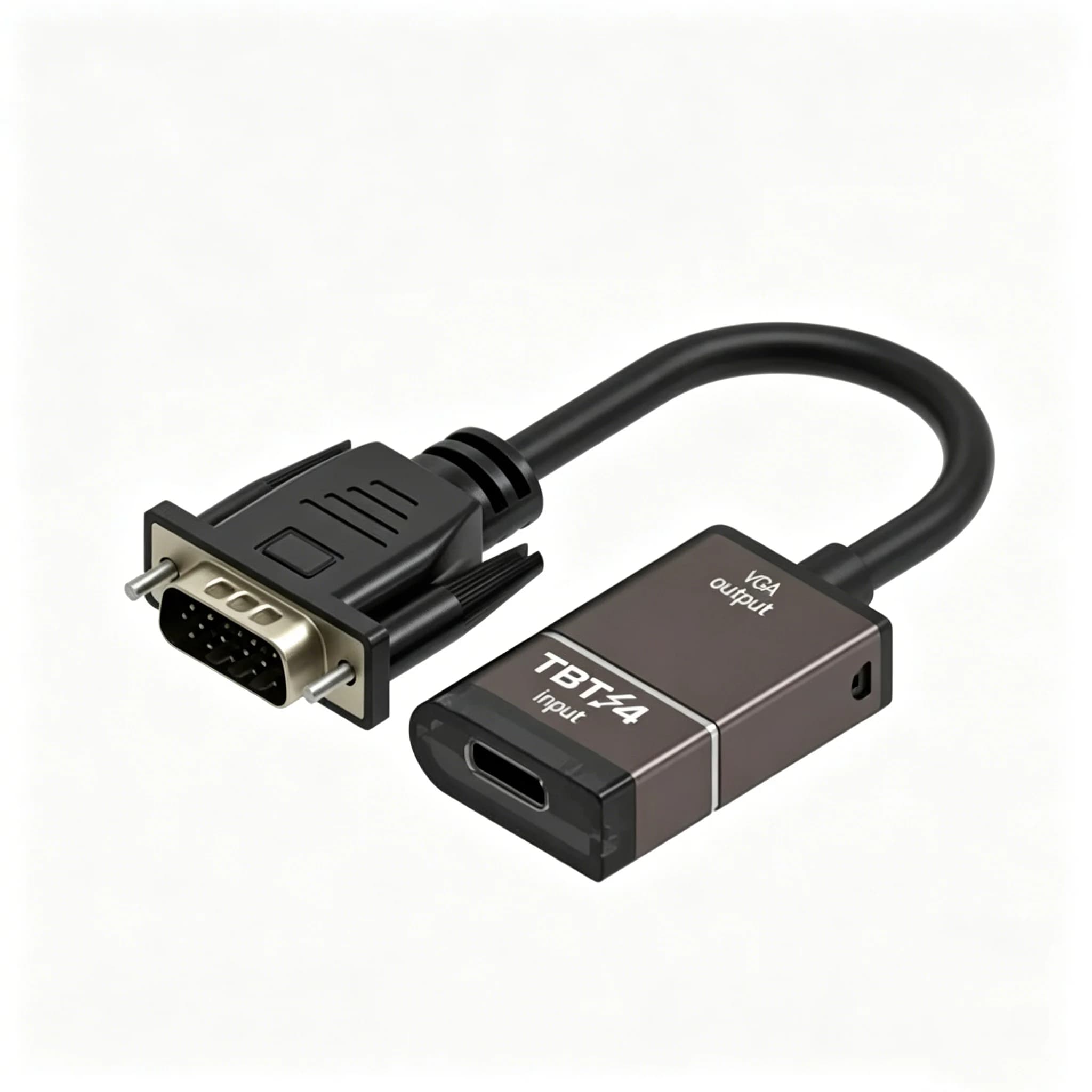 USB C Female to VGA Male Adapter 1080P Uni-Directional Type-C Source Thunderbolt 3/4 to VGA Display Converter for Macbook Pro
