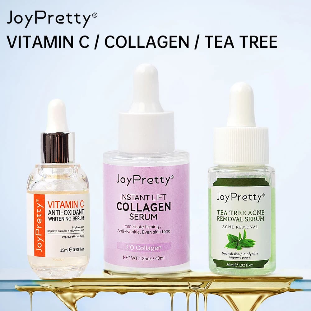 JoyPretty Vitamin C Collagen Serum Face Removal Macchie Scure Anti Aging Pores Termoretrabile Serum Hydrating Skin Care Cosmetic Face