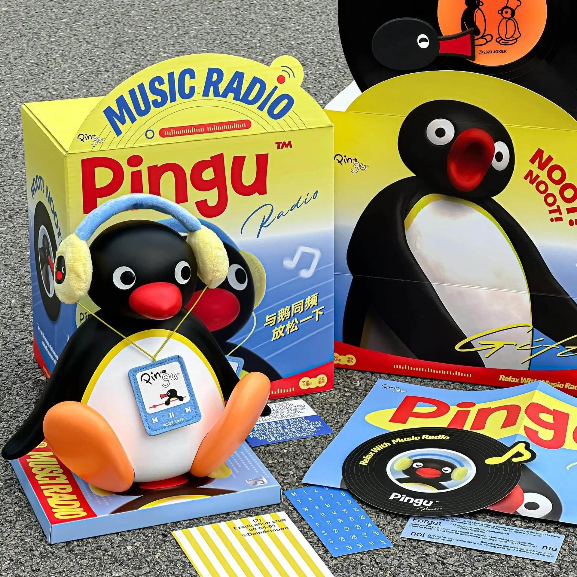 New Bluetooth Speaker Martube Pingu with Head Oscillating, Accessories Anime, Desk Statuette, Decoration, Toy, Birthday Gift for Girls