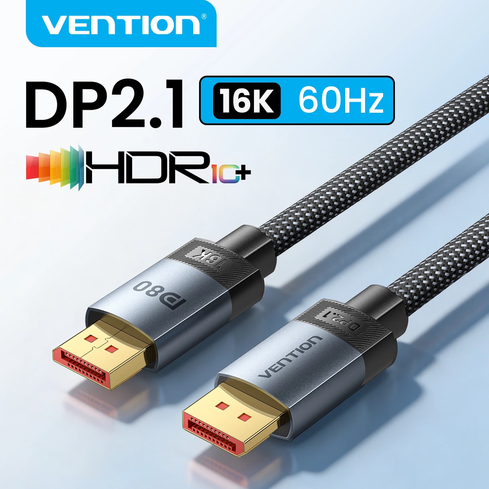 Cavo DisplayPort Vention 16K60Hz per Laptop, Xiaomi TV Box, PC, Monitor, Videogiochi, Cavo DP 8K240Hz